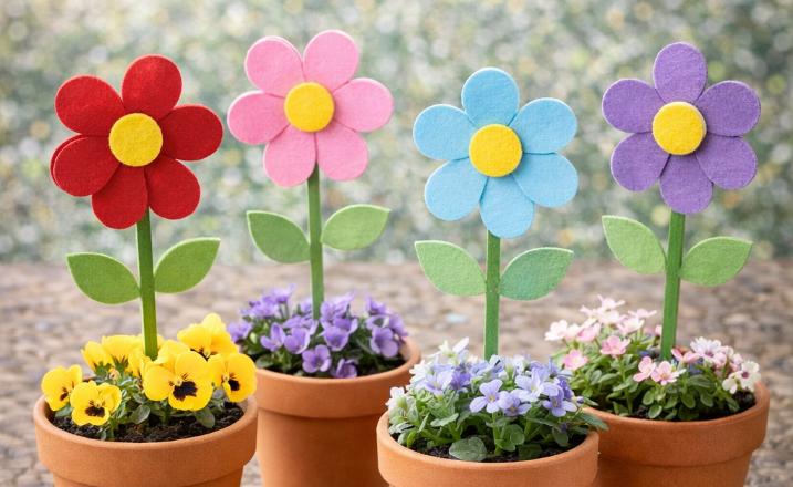 Blumenstäbe für Blumentöpfe basteln