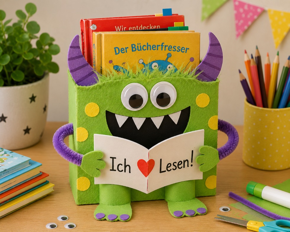 DIY Lese-Monster basteln