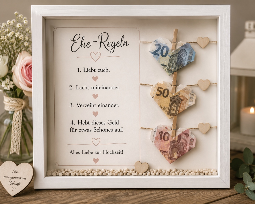 Ehe-Regeln im Bilderrahmen