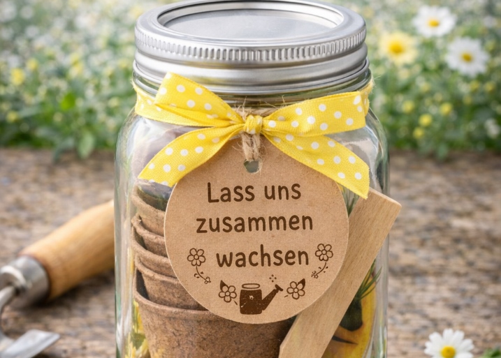 Samengeschenk im Glas
