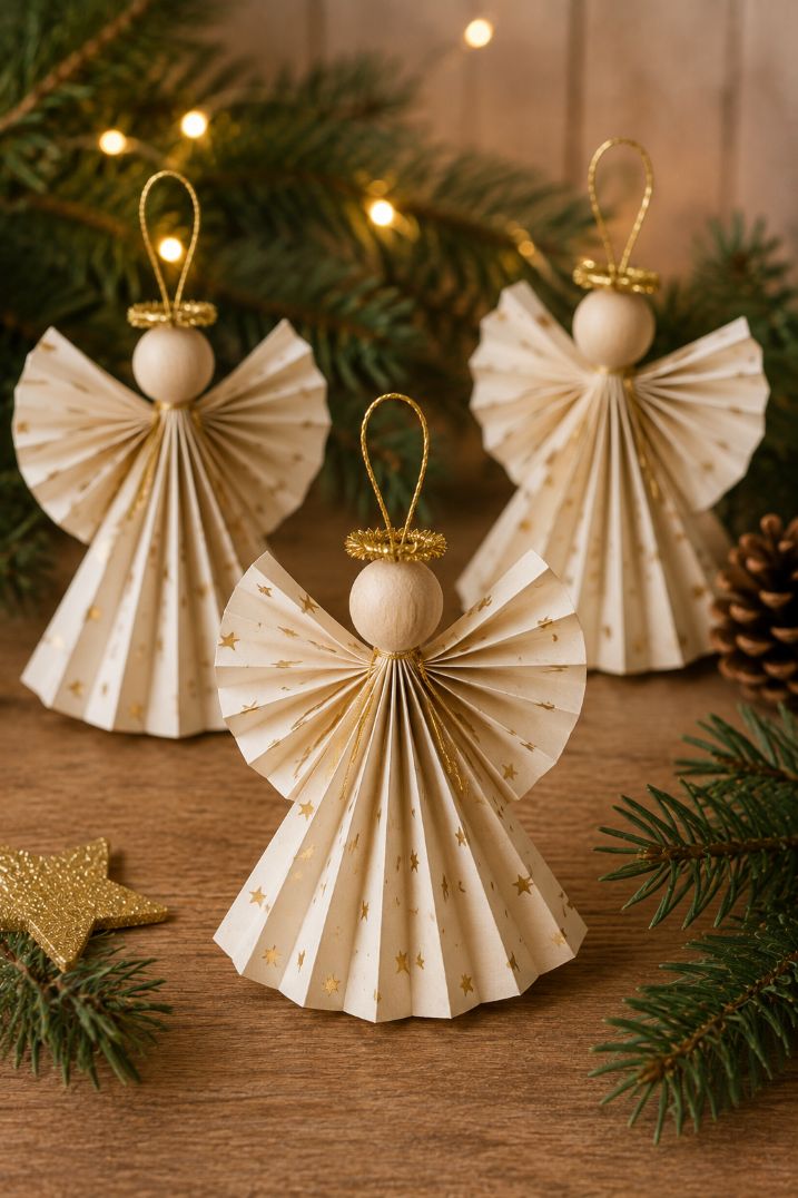 Weihnachtsengel aus Papier basteln